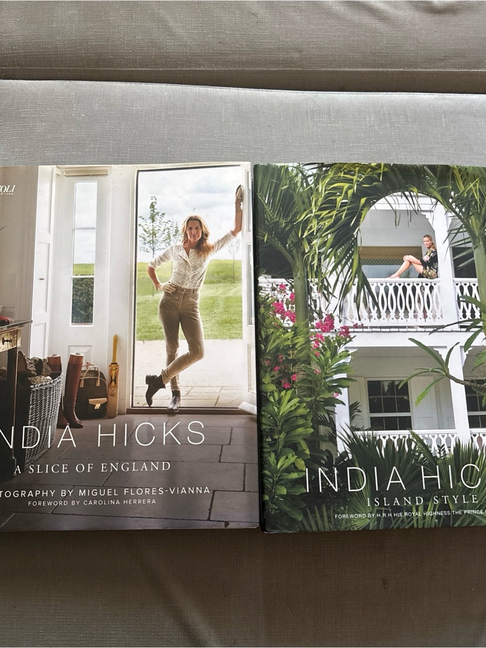 India Hicks A Slice of England by Hicks and Island Style 2 Hardcover Books Lot